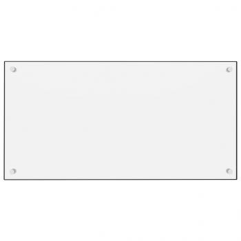 Küchenrückwand Weiß 80x40 cm Hartglas