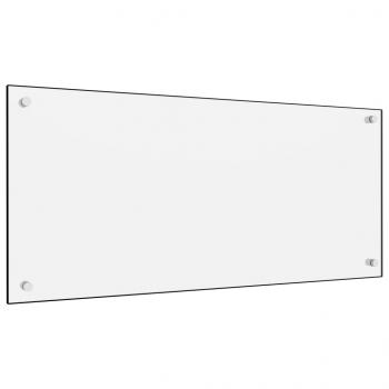 ARDEBO.de - Küchenrückwand Weiß 90x40 cm Hartglas
