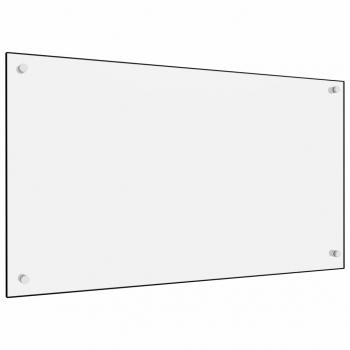 ARDEBO.de - Küchenrückwand Weiß 90x50 cm Hartglas
