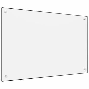 Küchenrückwand Weiß 90x60 cm Hartglas