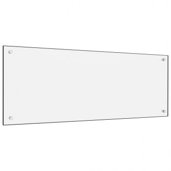 ARDEBO.de -  Küchenrückwand Weiß 100x40 cm Hartglas