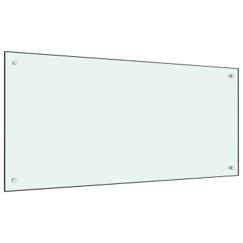  Küchenrückwand Weiß 100x50 cm Hartglas