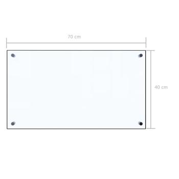 Küchenrückwand Transparent 70×40 cm Hartglas