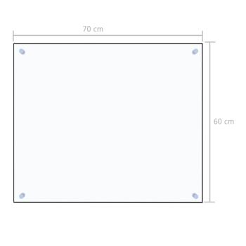 Küchenrückwand Transparent 70x60 cm Hartglas
