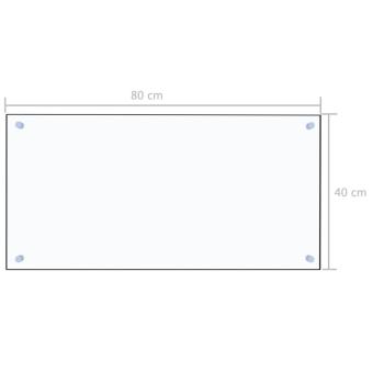 Küchenrückwand Transparent 80×40 cm Hartglas