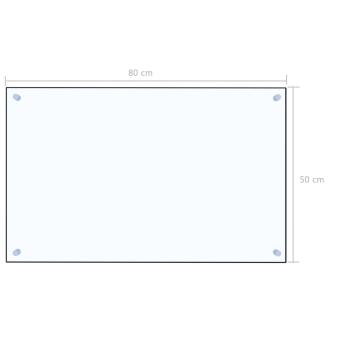 Küchenrückwand Transparent 80×50 cm Hartglas