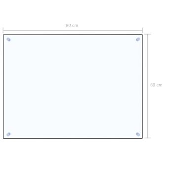Küchenrückwand Transparent 80x60 cm Hartglas