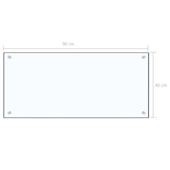 Küchenrückwand Transparent 90×40 cm Hartglas