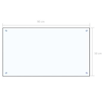 Küchenrückwand Transparent 90×50 cm Hartglas
