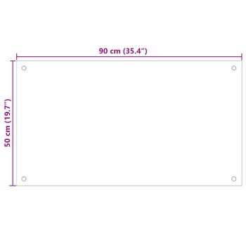 Küchenrückwand Transparent 90×50 cm Hartglas