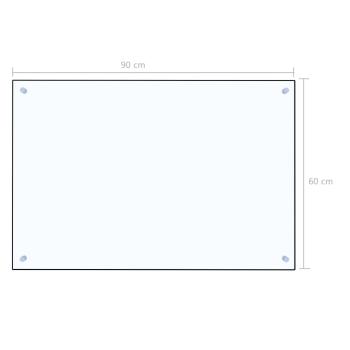 Küchenrückwand Transparent 90×60 cm Hartglas
