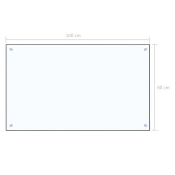 Küchenrückwand Transparent 100×60 cm Hartglas
