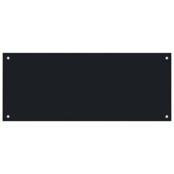  Küchenrückwand Schwarz 100x40 cm Hartglas