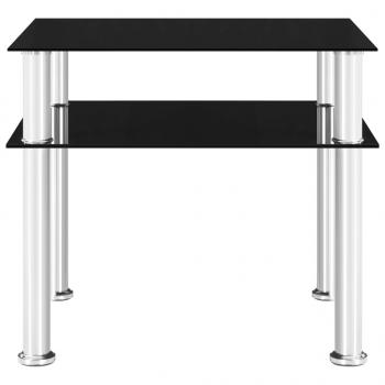 Beistelltisch Schwarz 45x50x45 cm Hartglas