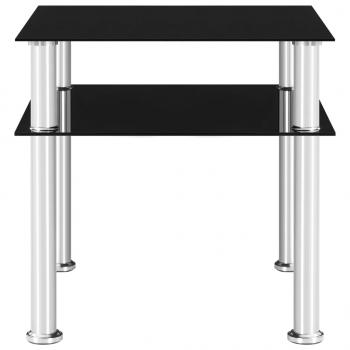 Beistelltisch Schwarz 45x50x45 cm Hartglas