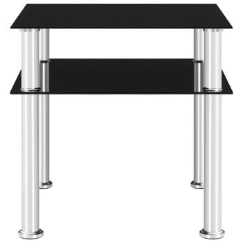 Beistelltisch Schwarz 45x50x45 cm Hartglas