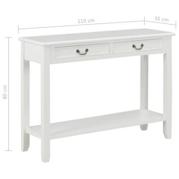 Konsolentisch Weiß 110 x 35 x 80 cm Holz