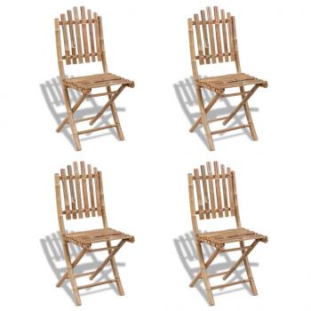 ARDEBO.de - Gartenstühle Bambus 4 Stk.
