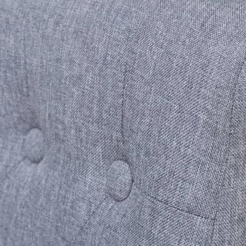 Esszimmerstühle 6 Stk. Hellgrau Stoff