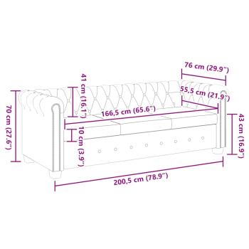   Chesterfield-Sofas 2-Sitzer und 3-Sitzer Kunstleder Weiß 