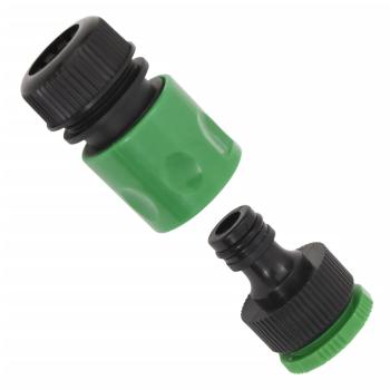 Gartenschlauch mit Kupplung-Set Grün 0,5" 20 m PVC