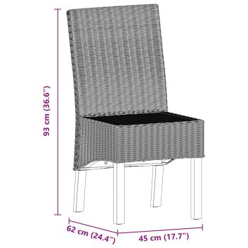 Esszimmerstühle 6 Stk. Natur Rattan Braun 
