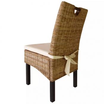Esszimmerstühle 6 Stk. Kubu-Rattan Mangoholz 