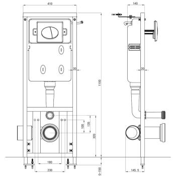 Hänge-Toilette mit Einbau-Spülkasten Keramik Weiß