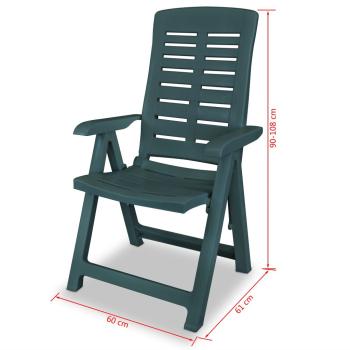 3-tlg. Bistro-Set Kunststoff Grün 