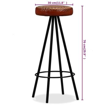 3-tlg. Bar-Set Altholz Massiv, Echtleder und Canvas