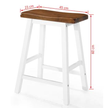 Bartisch- und Hocker-Set 5-tlg. Massivholz