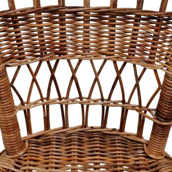 Gartenstühle 2 Stk. Natürliches Rattan Braun