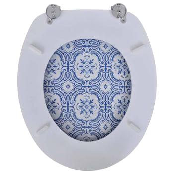 Toilettensitze mit Deckel 2 Stk. MDF Porzellan
