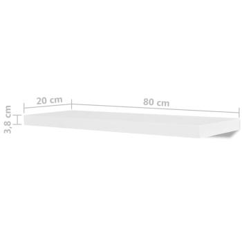 Wandregale 4 Stk. Weiß 80 cm