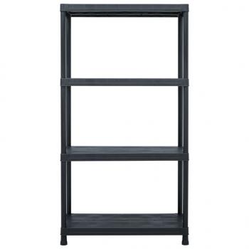 Lagerregale 2 Stk. Schwarz 60 x 30 x 138 cm Kunststoff