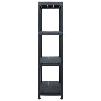 Lagerregale 2 Stk. Schwarz 60 x 30 x 138 cm Kunststoff