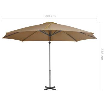 Sonnenschirm mit Schirmständer Taupe