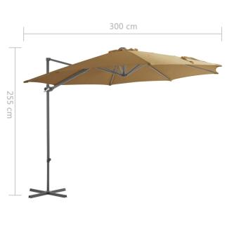 Sonnenschirm mit Schirmständer Taupe