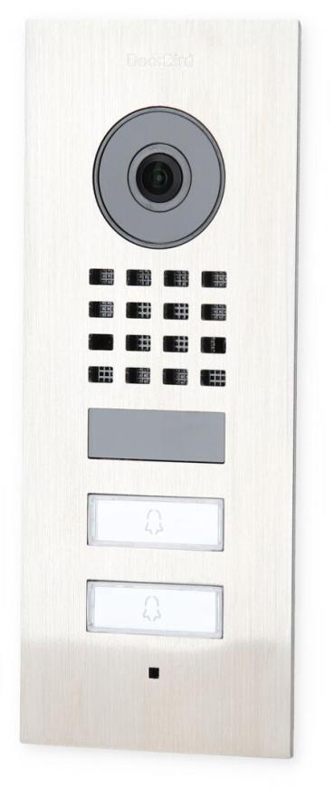 DoorBird D1102V IP Video-Türstation Unterputz, Bewegungssensor, WLAN, 2 Ruftasten, V2A Edelstahl