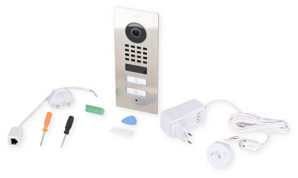 DoorBird D1102V IP Video-Türstation Unterputz, Bewegungssensor, WLAN, 2 Ruftasten, V2A Edelstahl