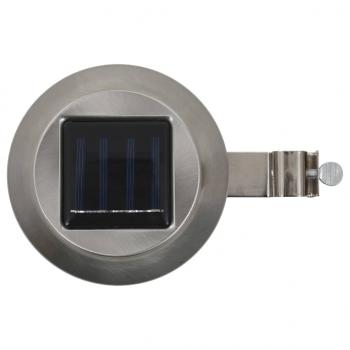 Solar-Außenleuchten 12 Stk. LED Rund 12 cm Weiß