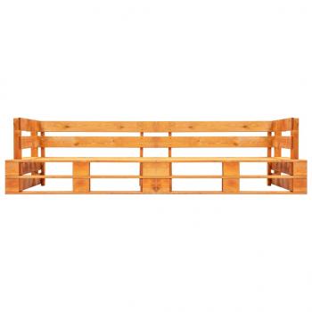 Garten-Palettensofa 2-Sitzer Honigbraun Holz