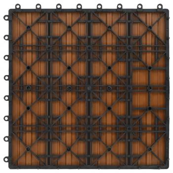 22 Stk. Terrassenfliesen 30 x 30 cm 2 qm WPC Teakholzfarbe