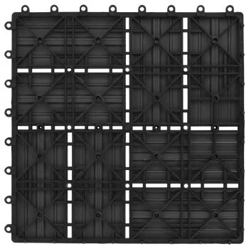 22 Stk. Terrassenfliesen 30 x 30 cm 2 qm WPC Schwarz