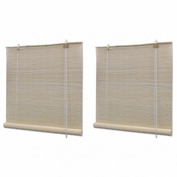 Bambusrollos Natur 2 Stk. 120x160 cm