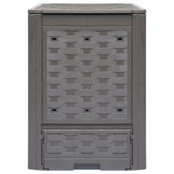 Gartenkomposter 3 Stk. Braun 60x60x83cm 900 L Kunststoff Rattan