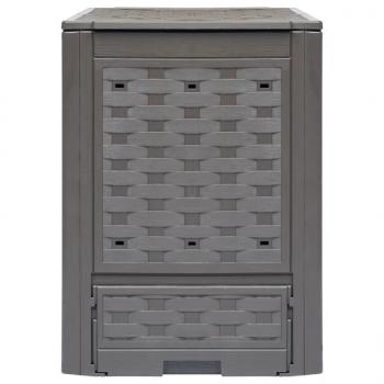 Gartenkomposter 3 Stk. Braun 60x60x83cm 900 L Kunststoff Rattan