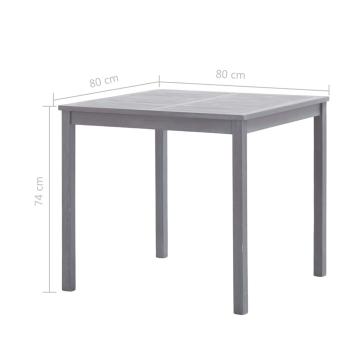 5-tlg. Garten-Essgruppe Massivholz Akazie Grau