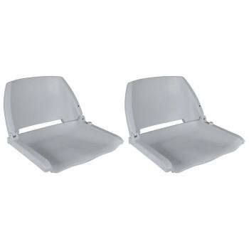 ARDEBO.de - Bootssitze 2 Stk. Klappbare Rückenlehne ohne Kissen 41x51x48 cm