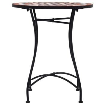3-tlg. Bistro-Set Mosaik Keramik Terrakotta  